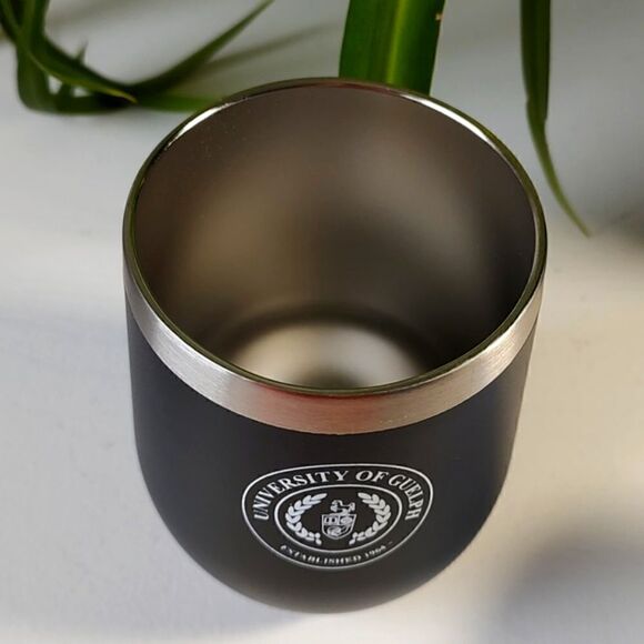 New Leed's Custom Drinkware University Of Guelph Black Insulated Wine Tumbler - Picture 3 of 9